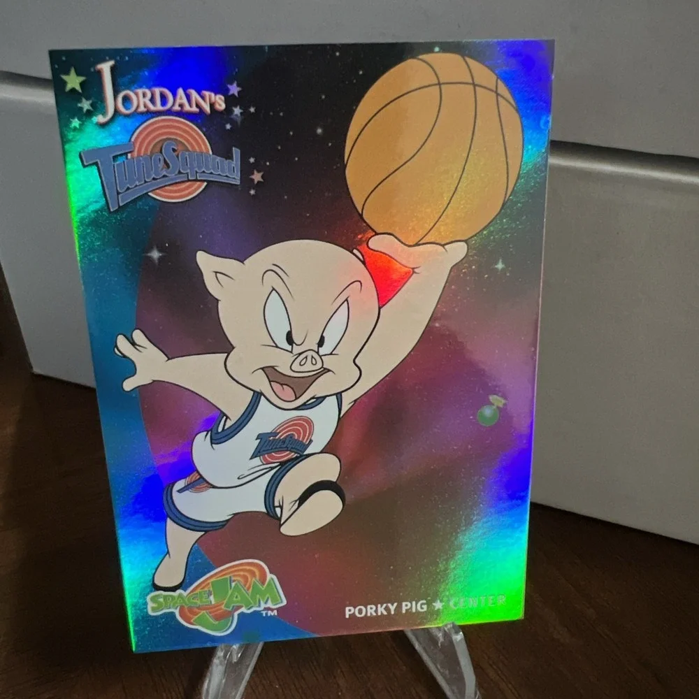 1996 Upper Deck Space Jam Michael Jordan Tune Squad Porky Pig Insert T4 Card